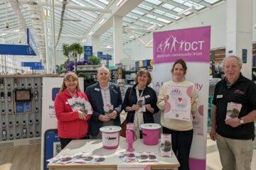 Some of the Dacorum Community Trust team at Tesco in Jarman Park