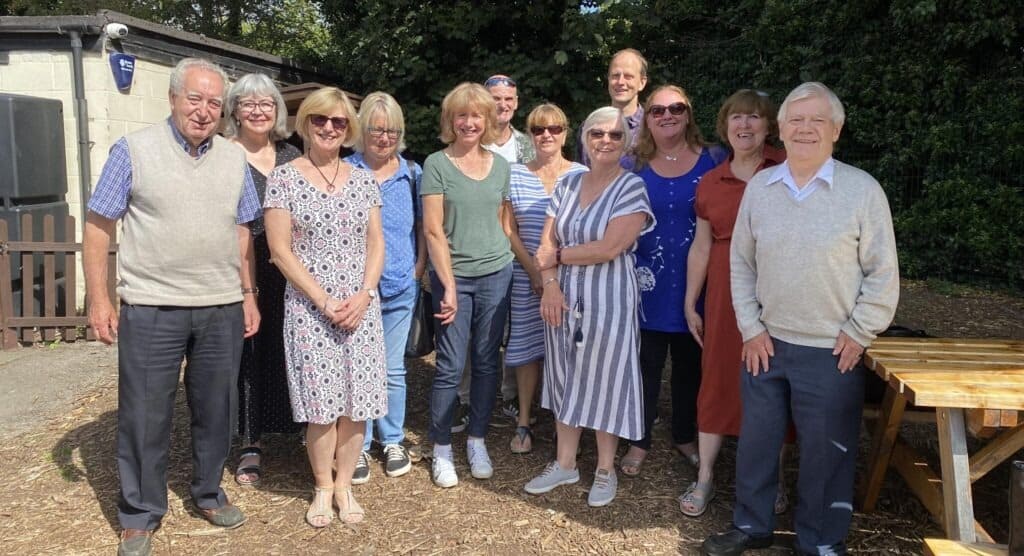 A number of DCT's Trustees and team at Sunnyside Rural Trust for a coffee morning